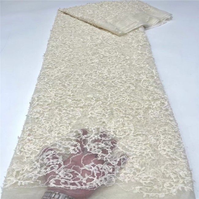 5 Yards Multi-Color Colorful Rainbow Sequined Beaded Embroidered 3D Floral Lace Material Fabric JLT091