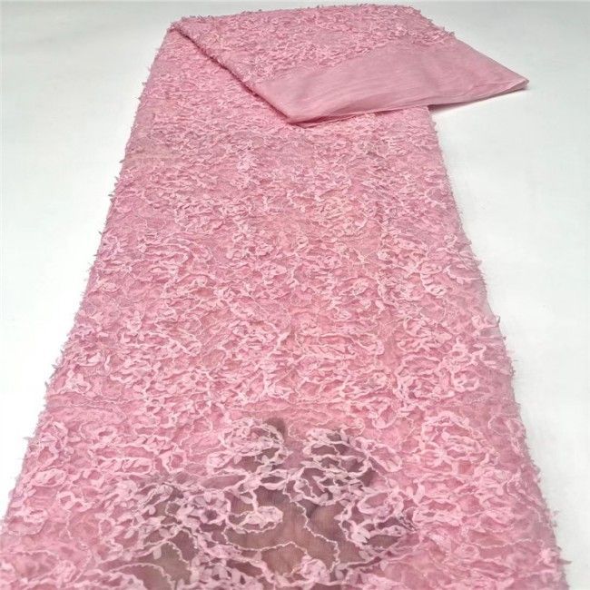 5 Yards Multi-Color Colorful Rainbow Sequined Beaded Embroidered 3D Floral Lace Material Fabric JLT091