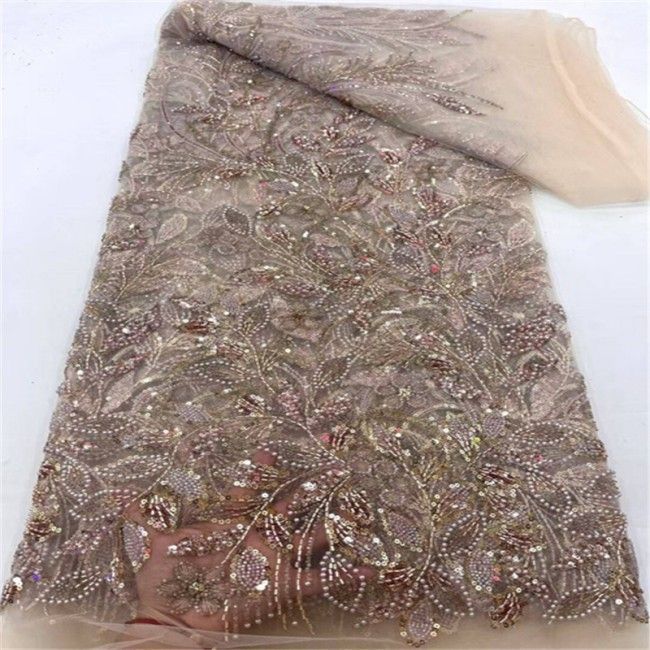 5 Yards Multi-Color Colorful Rainbow Sequined Beaded Embroidered 3D Floral Lace Material Fabric JLT092