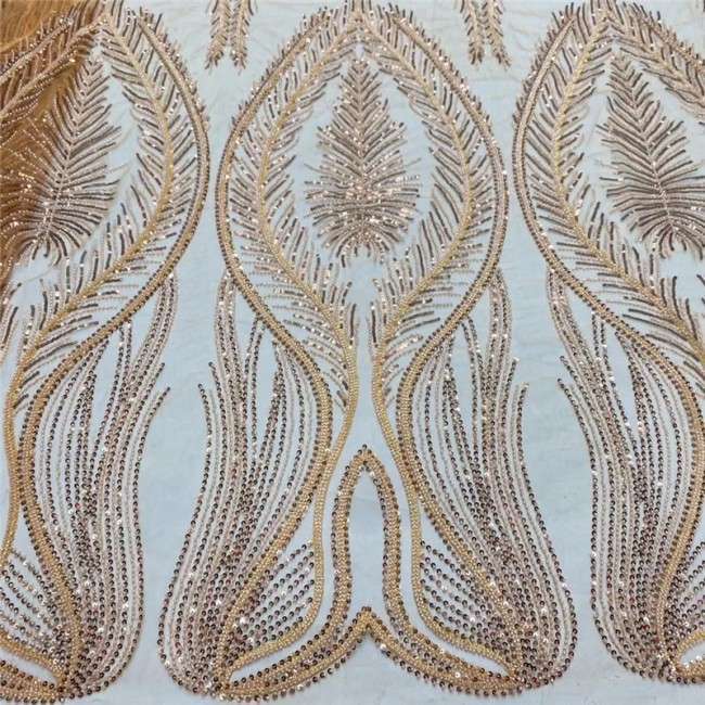 5 Yards Multi-Color Colorful Rainbow Sequined Beaded Embroidered 3D Floral Lace Material Fabric JLT095