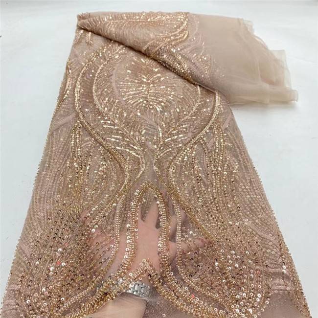 5 Yards Multi-Color Colorful Rainbow Sequined Beaded Embroidered 3D Floral Lace Material Fabric JLT095