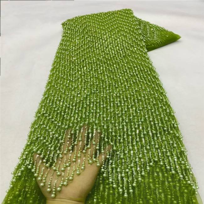 5 Yards Multi-Color Colorful Rainbow Sequined Beaded Embroidered 3D Floral Lace Material Fabric JLT101
