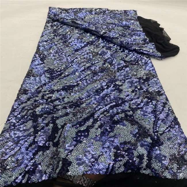 5 Yards Multi-Color Colorful Rainbow Sequined Beaded Embroidered 3D Floral Lace Material Fabric JLT102