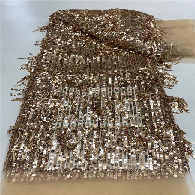 5 Yards Multi-Color Colorful Rainbow Sequined Beaded Embroidered 3D Floral Lace Material Fabric JLT121