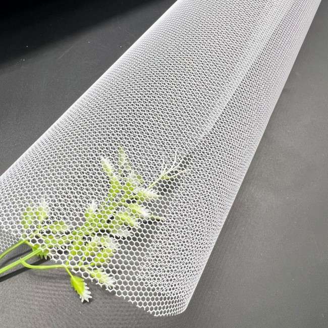 10 Yards 160cm Wide High Density Single Thread Soft Nylon Polyester White Bridal Tulle Material Fabric JD011
