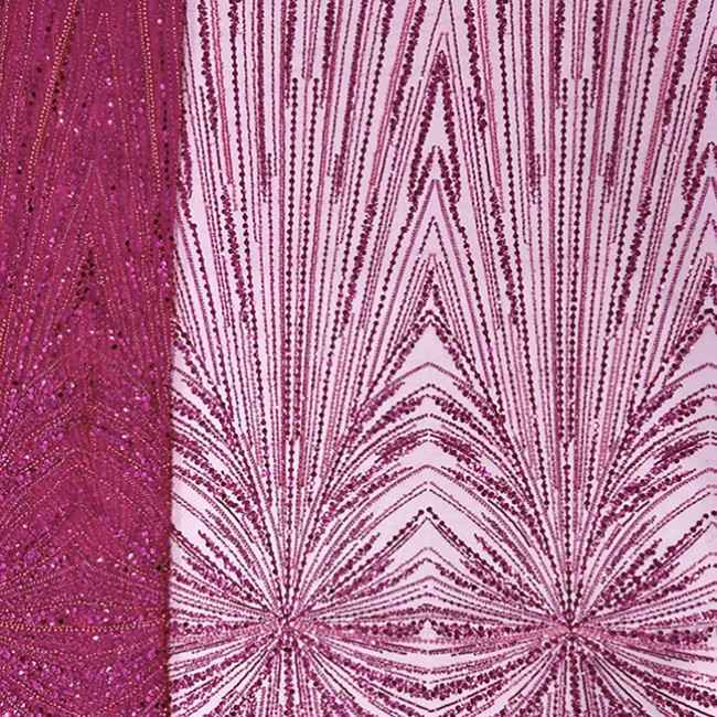 5 Yards Beaded Lace Material Fabric HN010