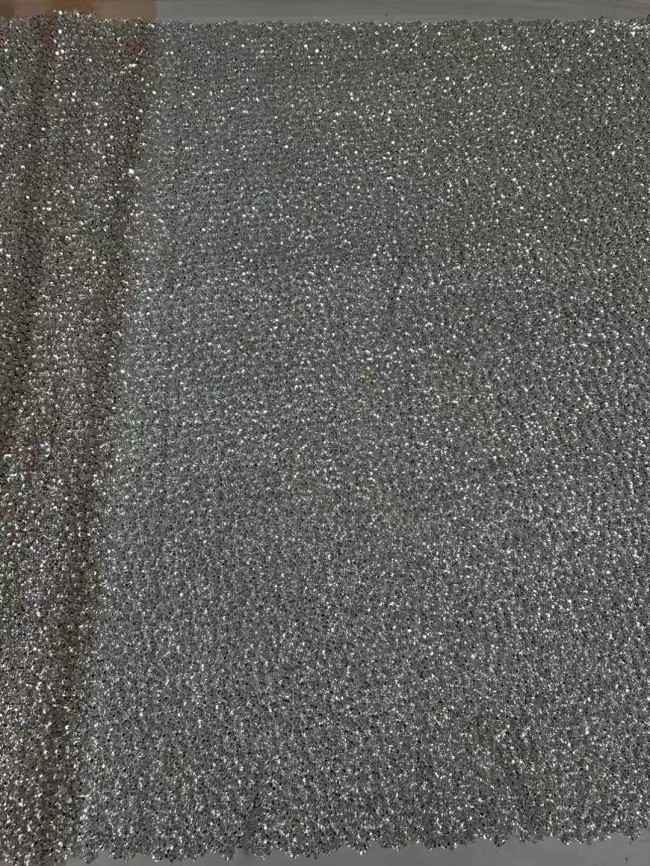 5 Yards Beaded Embroidered Lace Material Fabric JJ148
