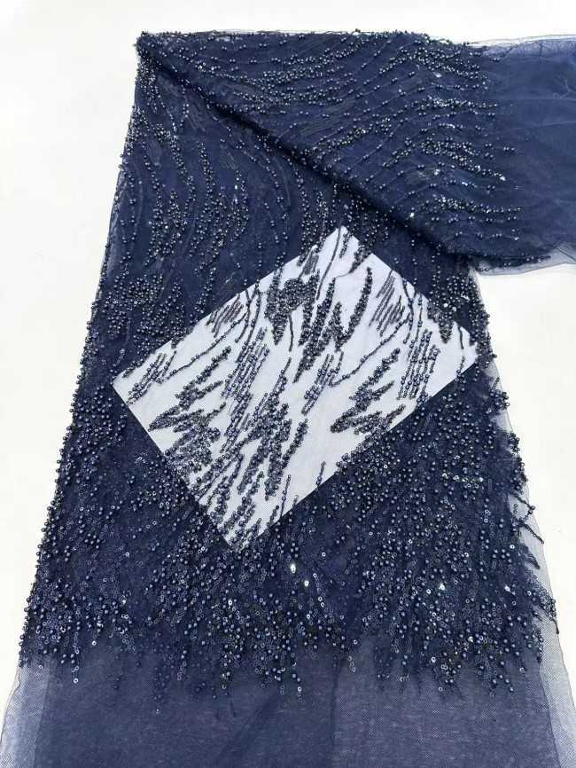 5 Yards Multi-Color Sequined Beaded Embroidered Lace Material Fabric HN034