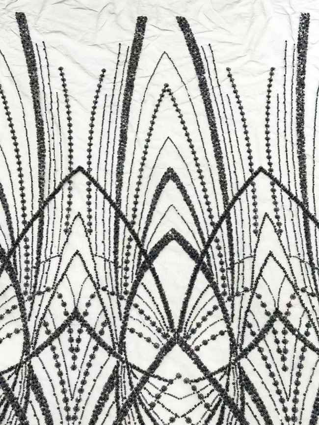 5 Yards Multi-Color Sequined Beaded Embroidered Lace Material Fabric HN045