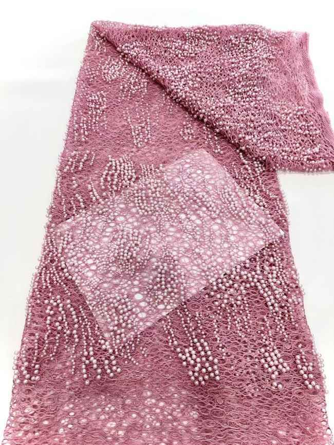 5 Yards Multi-Color Sequined Beaded Embroidered Lace Material Fabric HN054