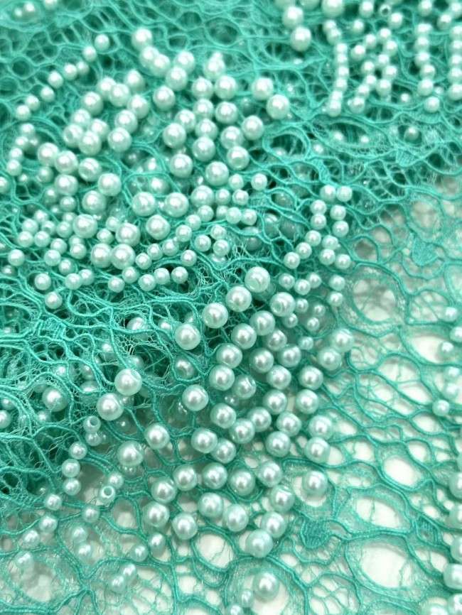 5 Yards Multi-Color Sequined Beaded Embroidered Lace Material Fabric HN054