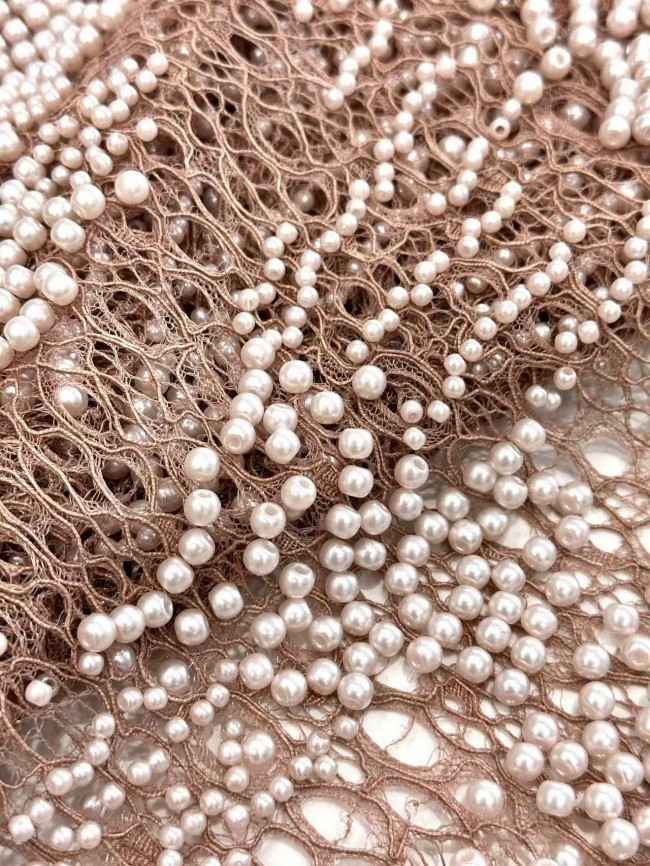 5 Yards Multi-Color Sequined Beaded Embroidered Lace Material Fabric HN054