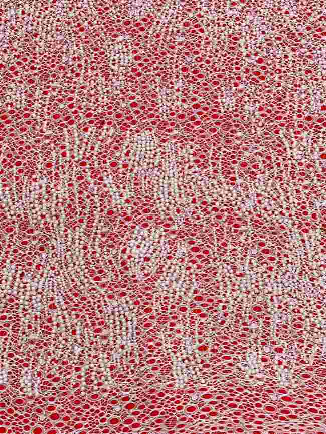 5 Yards Multi-Color Sequined Beaded Embroidered Lace Material Fabric HN054
