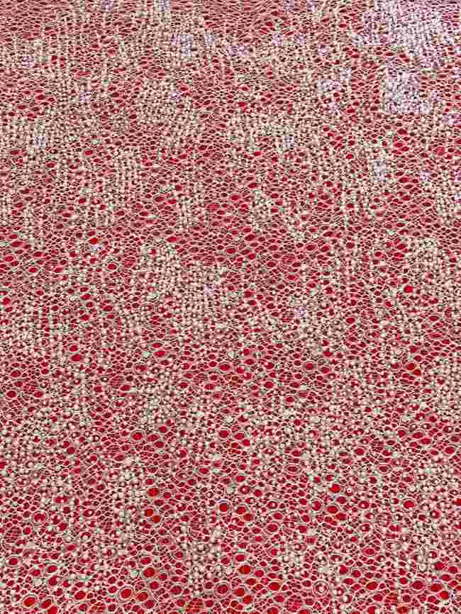 5 Yards Multi-Color Sequined Beaded Embroidered Lace Material Fabric HN054