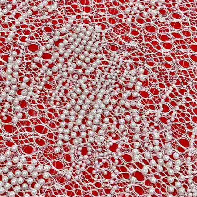 5 Yards Multi-Color Sequined Beaded Embroidered Lace Material Fabric HN054