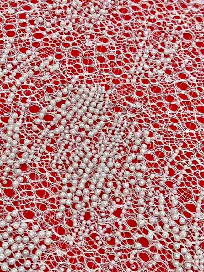5 Yards Multi-Color Sequined Beaded Embroidered Lace Material Fabric HN054