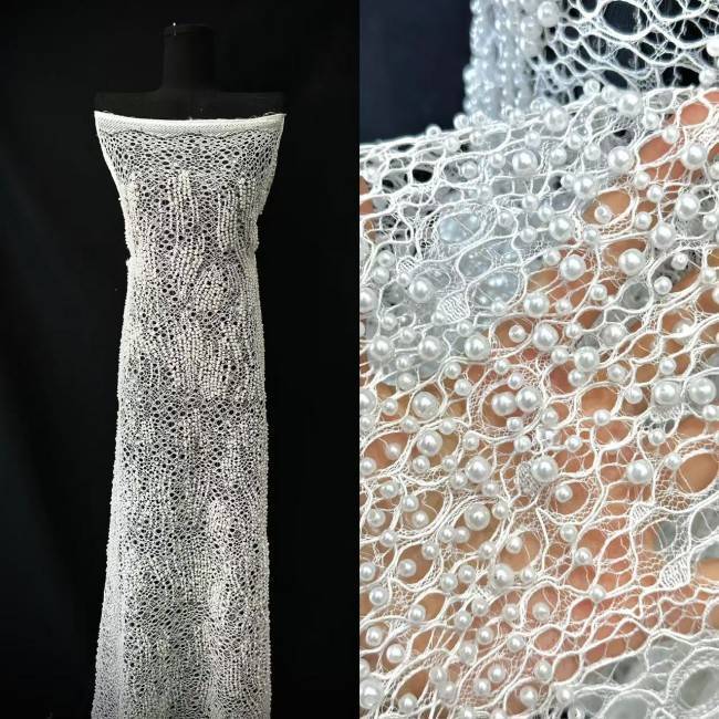 5 Yards Multi-Color Sequined Beaded Embroidered Lace Material Fabric HN054