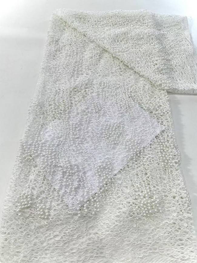 5 Yards Multi-Color Sequined Beaded Embroidered Lace Material Fabric HN054