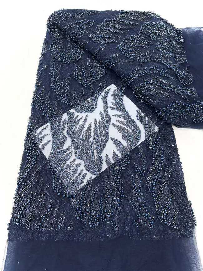 5 Yards Beaded Lace Material Fabric