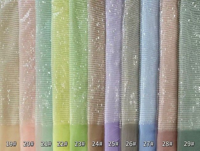 5 Yards Multi-Color Sequined Beaded Embroidered Lace Material Fabric HN078