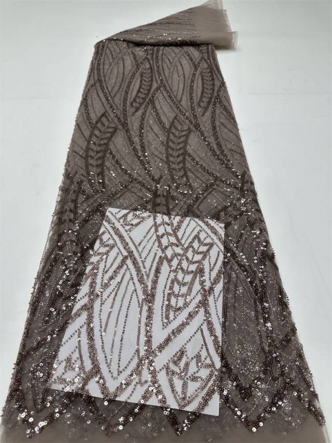 5 Yards Multi-Color Sequined Beaded Embroidered Lace Material Fabric PFS012