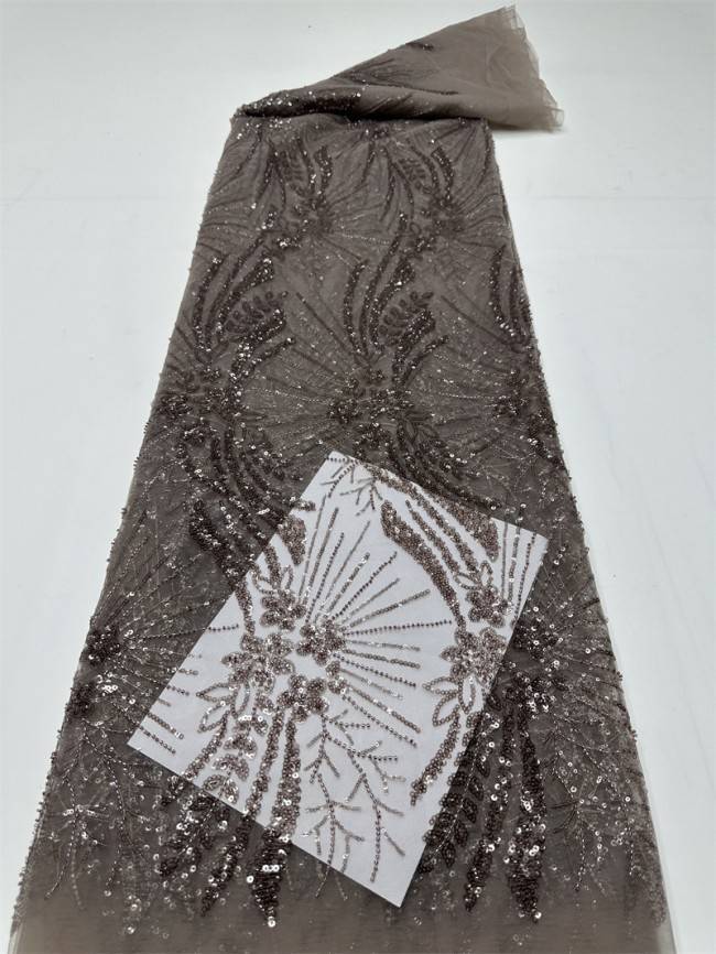 5 Yards Multi-Color Sequined Beaded Embroidered Lace Material Fabric PFS017