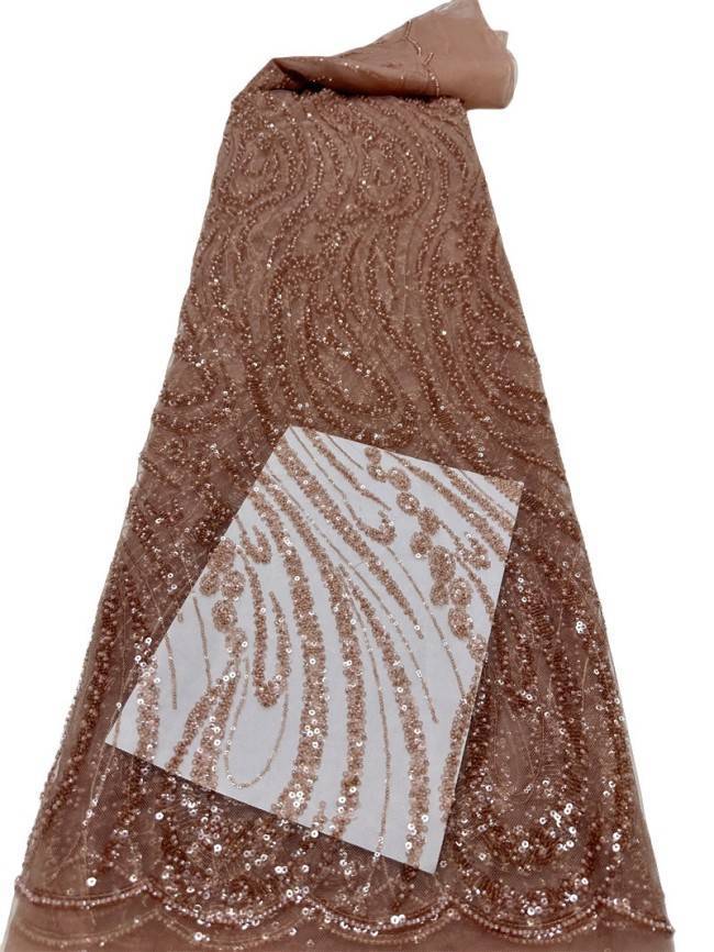 5 Yards Multi-Color Sequined Beaded Embroidered Lace Material Fabric PFS020