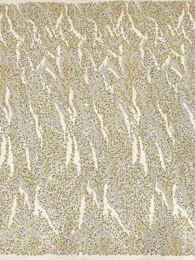 5 Yards Beaded Lace Fabric ITM PFS037