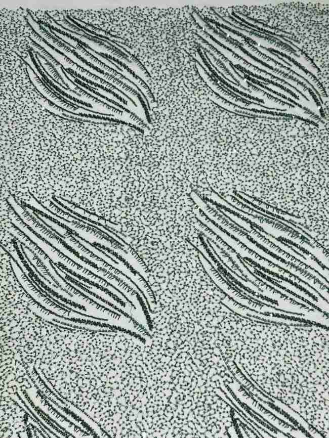 5 Yards Multi-Color Sequined Beaded Embroidered Lace Material Fabric PFS064