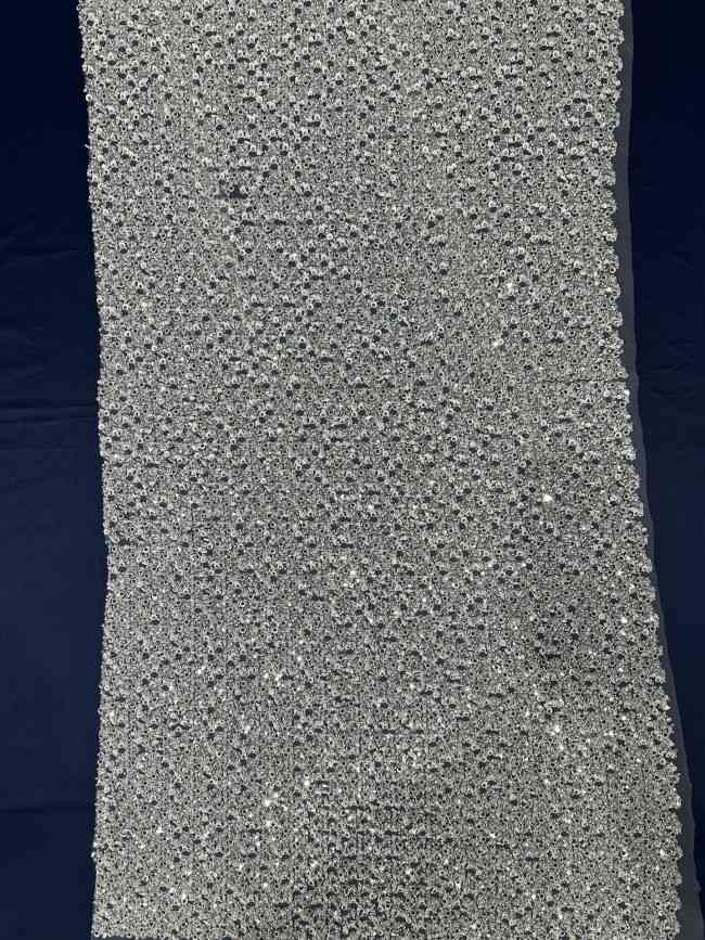 5 Yards Multi-Color Sequined Beaded Embroidered Lace Material Fabric PFS067