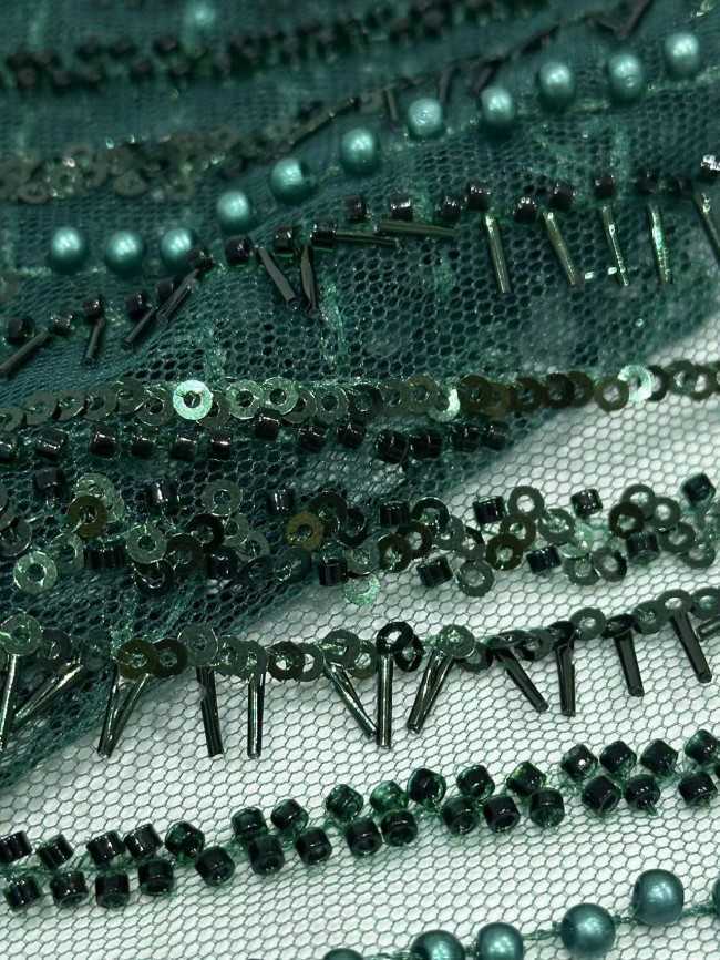 5 Yards Beaded Lace Material Fabric