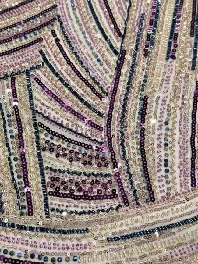 5 Yards Multi-Color Sequined Beaded 3D Floral Embroidered Lace Material Fabric HN095