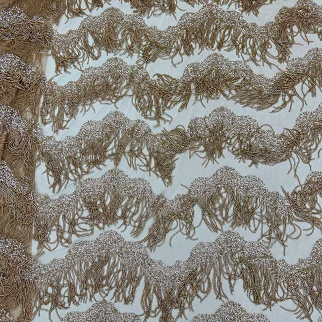 5 Yards Multi-Color Sequins Pearls Beaded 3D Floral Embroidered Lace Material Fabric TLF085