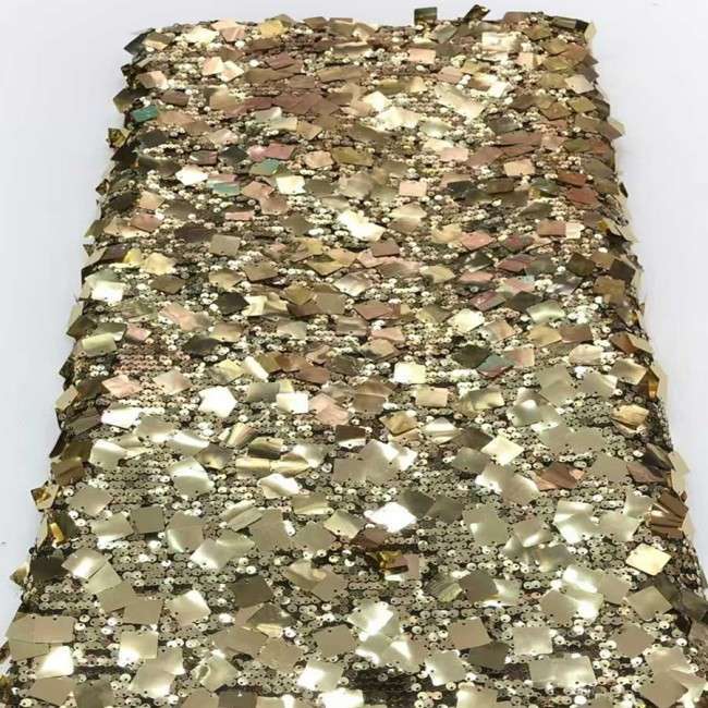 5 Yards Multi-Color Sequins Pearls Beaded Embroidered 3D Floral Lace Material Fabric JX402