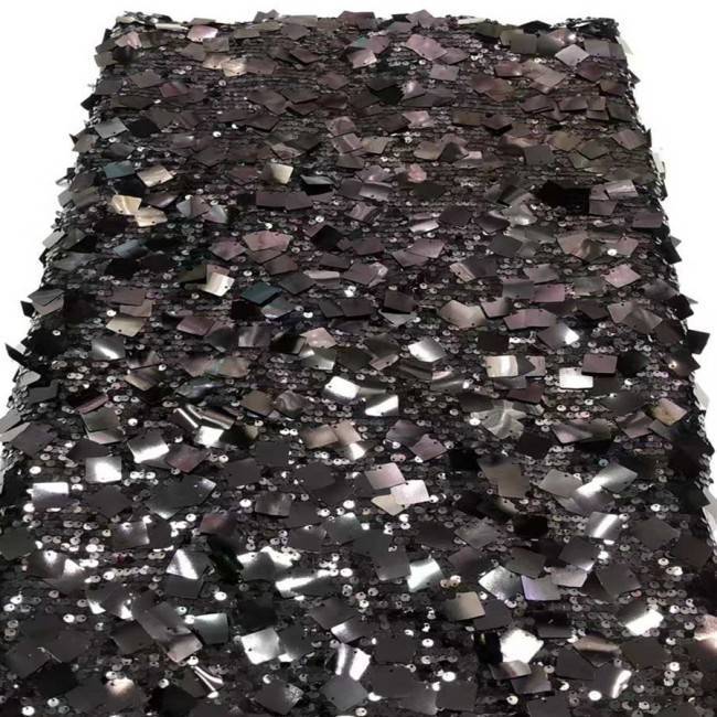 5 Yards Multi-Color Sequins Pearls Beaded Embroidered 3D Floral Lace Material Fabric JX402
