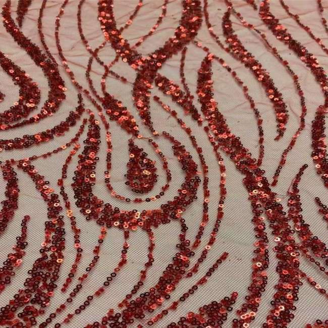 5 Yards Multi-Color Sequins Pearls Beaded Embroidered 3D Floral Lace Material Fabric JX411