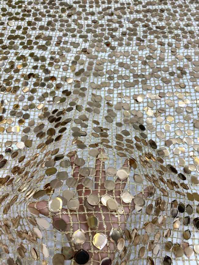 5 Yards Multi-Color Sequins Pearls Beaded Embroidered 3D Floral Lace Material Fabric TDD452