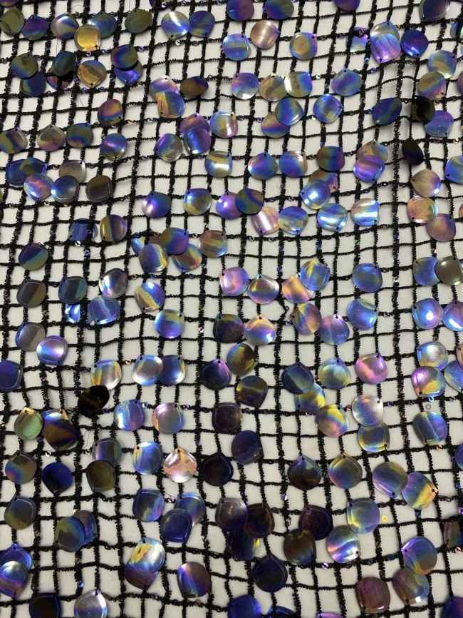 5 Yards Multi-Color Sequins Pearls Beaded Embroidered 3D Floral Lace Material Fabric TDD452
