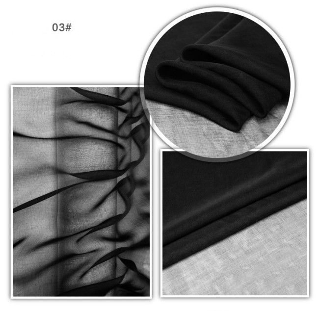 1 Yard 5m/m 140cm Width 100% Natural Silkworm Silk Chiffon Fabric Material FT5140CH