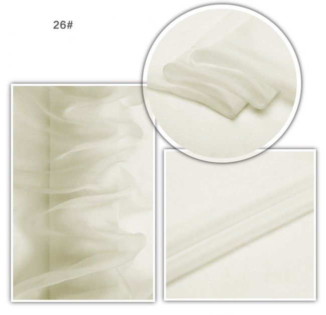 1 Yard 5m/m 140cm Width 100% Natural Silkworm Silk Chiffon Fabric Material FT5140CH