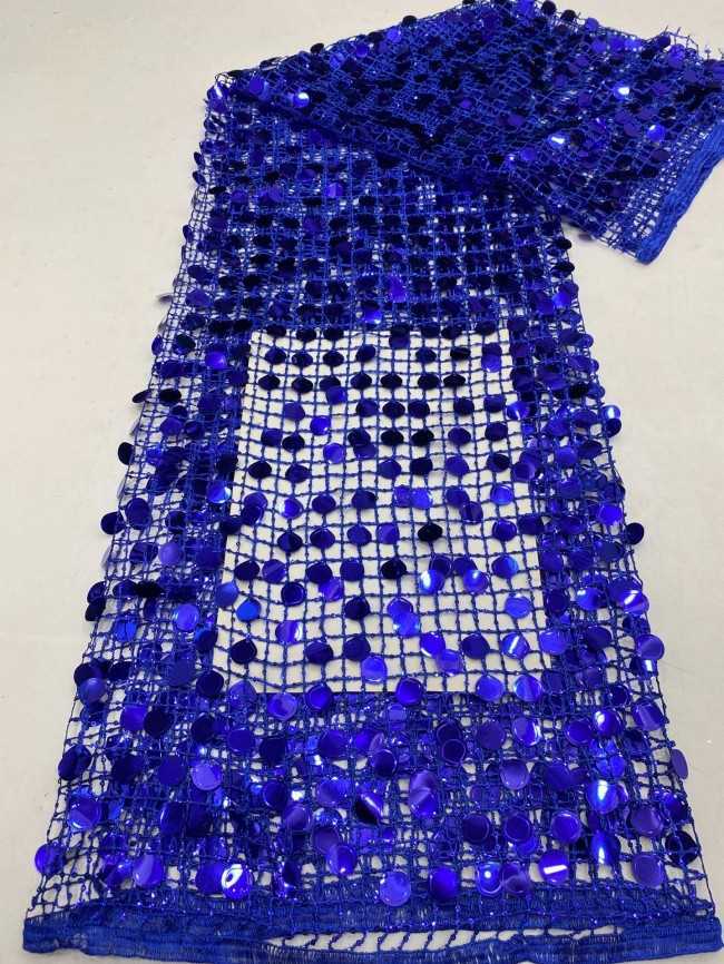 5 Yards 18mm Big Sequins Lace Material Fabric For Dresses