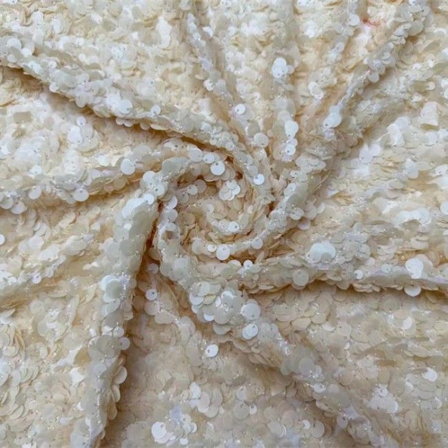 5 Yards Colorful Sequins Pearls Beaded Embroidered 3D Floral Lace Material Fabric For Dresses JC002