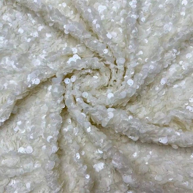 5 Yards Colorful Sequins Pearls Beaded Embroidered 3D Floral Lace Material Fabric For Dresses JC002