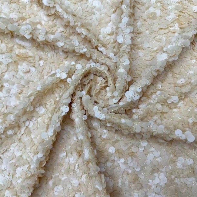 5 Yards Colorful Sequins Pearls Beaded Embroidered 3D Floral Lace Material Fabric For Dresses JC002