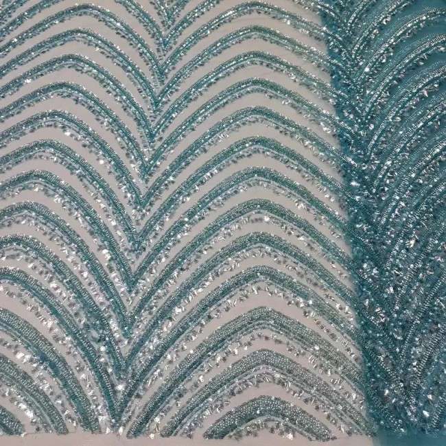 5 Yards Beaded Lace Material Fabric For Dresses