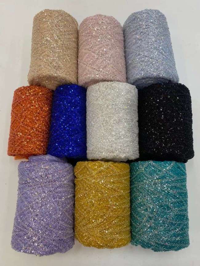 5 Yards Beaded Lace Material Fabric For Dresses