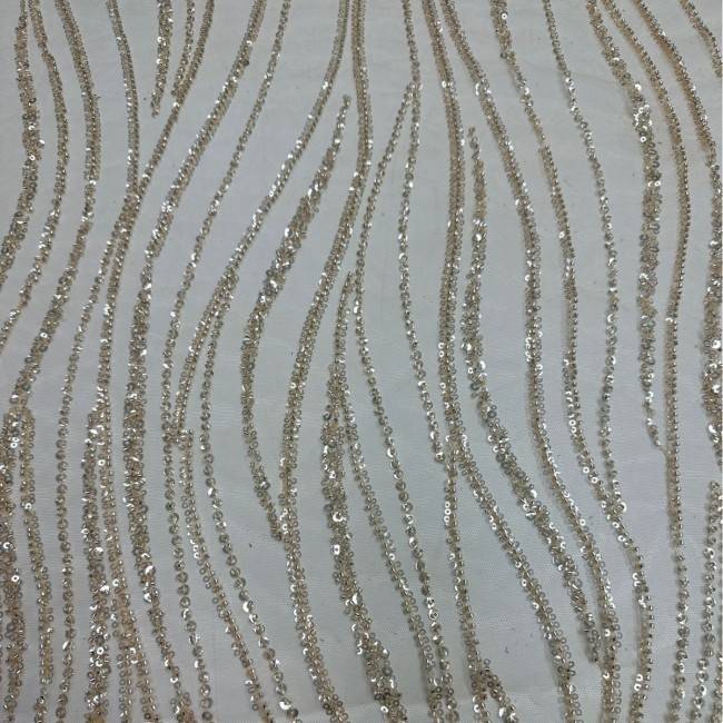 5 Yards Colorful Sequins Pearls Beaded Embroidered 3D Floral Lace Material Fabric For Dresses NA009