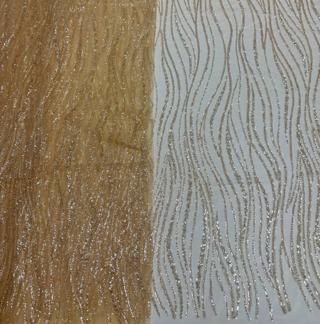 5 Yards Colorful Sequins Pearls Beaded Embroidered 3D Floral Lace Material Fabric For Dresses NA009