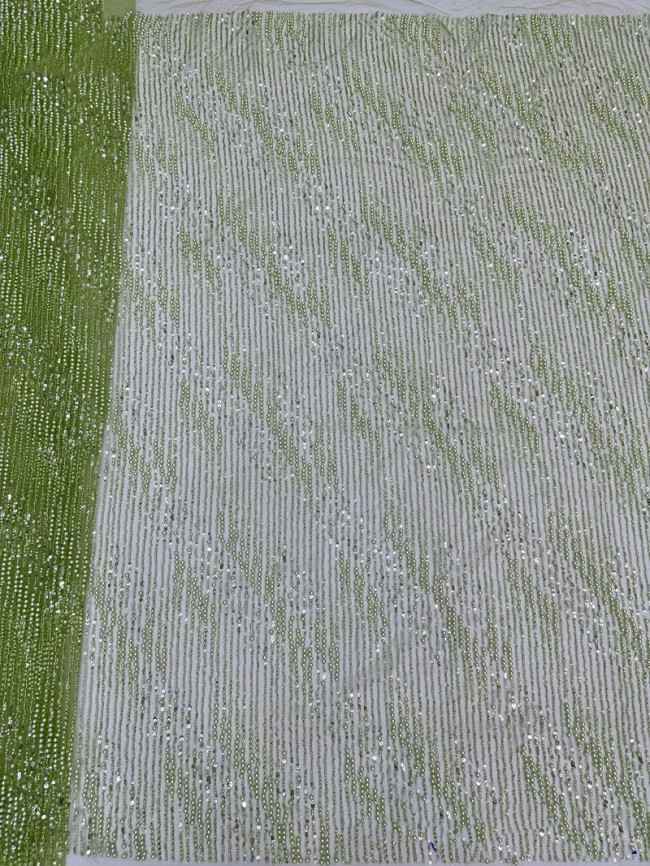5 Yards Colorful Sequins Pearls Beaded Embroidered 3D Floral Lace Material Fabric For Dresses ML011