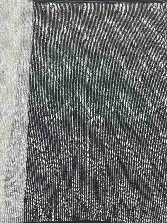 5 Yards Colorful Sequins Pearls Beaded Embroidered 3D Floral Lace Material Fabric For Dresses ML011